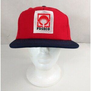 Vintage Foseco Red & Blue Embroidered Unisex Adjustable Trucker Hat Baseball Cap